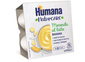 Humana merenda latte banana 4 pezzi da 100 g