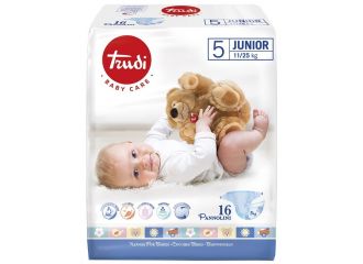 Trudi baby care pannolino bambini junior 11/25 kg 16 pezzi