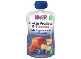 Hipp bio frutta frull&biscotto mela fragola mirtillo biscotto 90 g